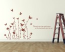 Butterfly Flowers Vinyl Decals Modern Wall Art
